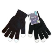 Unisex Wholesale Chenille Touch Screen Gloves In Black