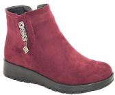 Wholesale Footwear Woman Comfortable Ankle Boots Color Wine Size 7-11