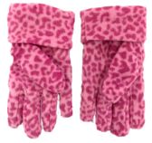 Girls Printed Fleece Gloves
