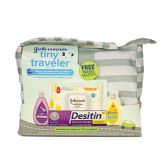 Tiny Traveler Baby Toiletry Kit - 4 Piece Kit With Travel Clutch