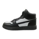 Wholesale Footwear Men's Hightop Sneaker In Black And Gray
