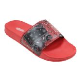 Wholesale Footwear Men's Red Bandana Slide