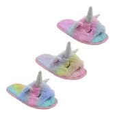 Wholesale Footwear Rainbow Unicorn Slippers For Girls