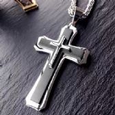 Stainless Steel Christian Cross Necklace - Prague