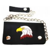 Small Bald Eagle Bi Fold Chain Wallet