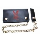 Small Red Eagle Bi Fold Chain Wallet