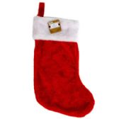Stocking Deluxe Plush Red w/