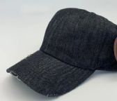 Cap Men Women Plain Dad Hats Low Profile Black Denim Ball Cap