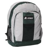 Backpack With Front And Side Pockets In Grey