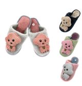 Wholesale Footwear Cute Animal Slippers Warm Winter Slippers Soft Fleece Plush House Slippers