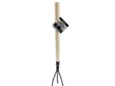18.5 In 3-Prong Garde Rake With Wooden Handle