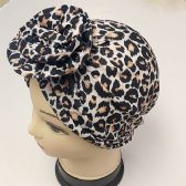 Women Turban Hat African Flower Knot Pre Tied Bonnet