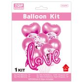 13pc V-Day Balloon Set 12/300s 23"/1pc Foil Balloon "love" 1