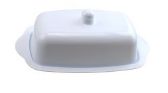 White Plastic Rectangle Butter Dish With Lid