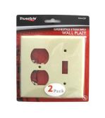*2pc Ivy Toggle Recept Wall Plate 4.5x4.