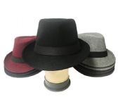 Ladies Assorted Color Wool Fedora Hat