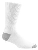 Yacht & Smith Mens Soft Cotton Terry Crew Socks With Gray Heel And Toe, Sock Size 10-13, White