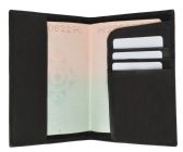 601cf UsA-Imprint/leather Passport Wallet With Card Holder