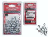 64pc Bolts, Nuts, Washers, Split Washers