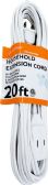 C-Etl 20ft White Indoor Extension Cord