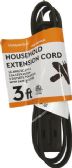 C-Etl 3ft Brown Indoor Extension Cord