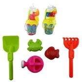 7pc Beach Sand Bucket Set