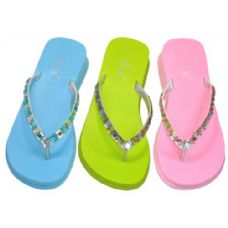 Wholesale Footwear Lady Rhinestones Thong Sandal Size: 5-10