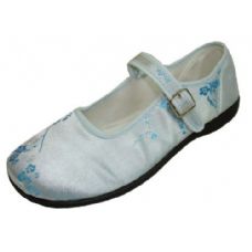 Wholesale Footwear Girl Brocade Maryjane Blue
