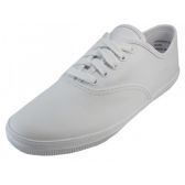 Wholesale Footwear Women's Leather Upper Shoes With Shoelace In White