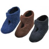 Wholesale Footwear Men's Corduroy Velcro Wrap Bedroom Boots