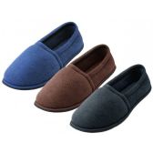 Wholesale Footwear Men's Cotton Terry Upper Close Toe And Close Back House Shoes
