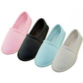 Women's Cotton Terry Upper Close Toe And Close Back House Shoes