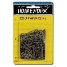 Paper Clips - 200ct.- 1.25 - Silver Metal - Carded