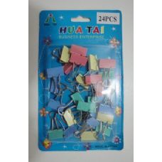 24pc Colored Binder Clips
