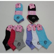 Ladies Peace Sign Sock Size 9-11 3 Pack -Can Be Hung By Pair