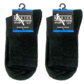 Diabetic Crew Socks 10-13 Black Basics Singe Pair