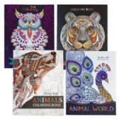 Coloring Book Adult Animals32 Pg In Pdq Foil Cover