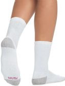Hanes Crew Sock For Woman Shoe Size 4-10 White