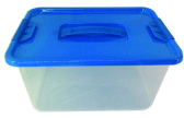 Simply For Home Storage Container 1 Pack 13inx9inx6.5 Inch Multi Use Assorted Colored Lids