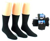 Men's Athletic Crew Socks - Black - Size 10-13
