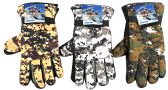 Men's Camouflage Ski Gloves W/ Grips