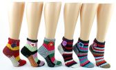 Wholesale Footwear Women's Deluxe Crochet Slipper Socks W/ NoN-Skid Grips