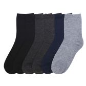 Boy's Plain Crew Socks Assorted 6-8