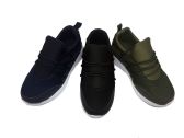Wholesale Footwear Cool Pull On Kids Sneakers With Laced Front In Olive