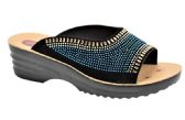 Wholesale Footwear Fashion Platform Rhinestone Sandals For Women Sole Open Toe In Color Blue Size 7-11