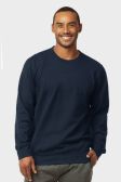Mens Light Weight Fleece Sweatshirts In Navy Size Large
