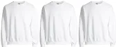 Mens White Cotton Blend Fleece Sweat Shirts Size S Pack Of 3