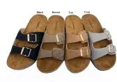 Wholesale Footwear Suede Birkenstock Style Slider In Brown