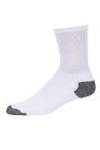 Women's Crew Sport Sock In White With Black Heel & Toe Size 9-11