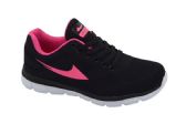 Wholesale Footwear Womens Air Cushion Sport Running Shoes Casual Athletic Tennis Sneakers In Black / Fuchsia Size 7-11